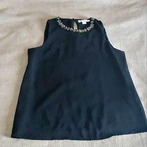 Black Sleeveless Dress Blouse